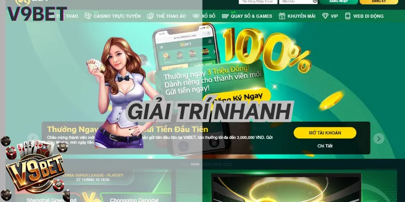 Trải nghiệm Mini Games V9BET mượt mà trên ứng dụng di động